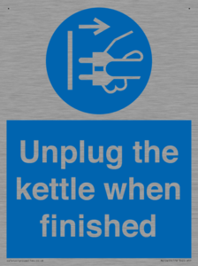 Unplug the kettle when finished